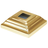 Base Shoe for 9/16" sq., Brass, 2-3/8" sq. base