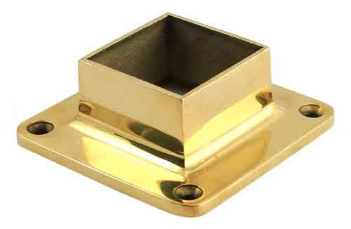Square Flanges in Brass for 1-1/2" and 2" Tubing