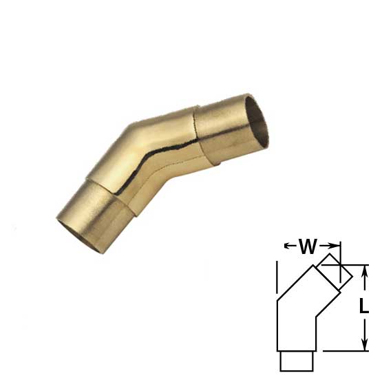 Flush 135 degree Angle in Brass
