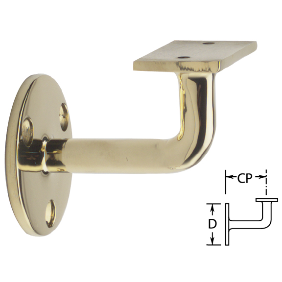 Flat Brass Handrail Bracket