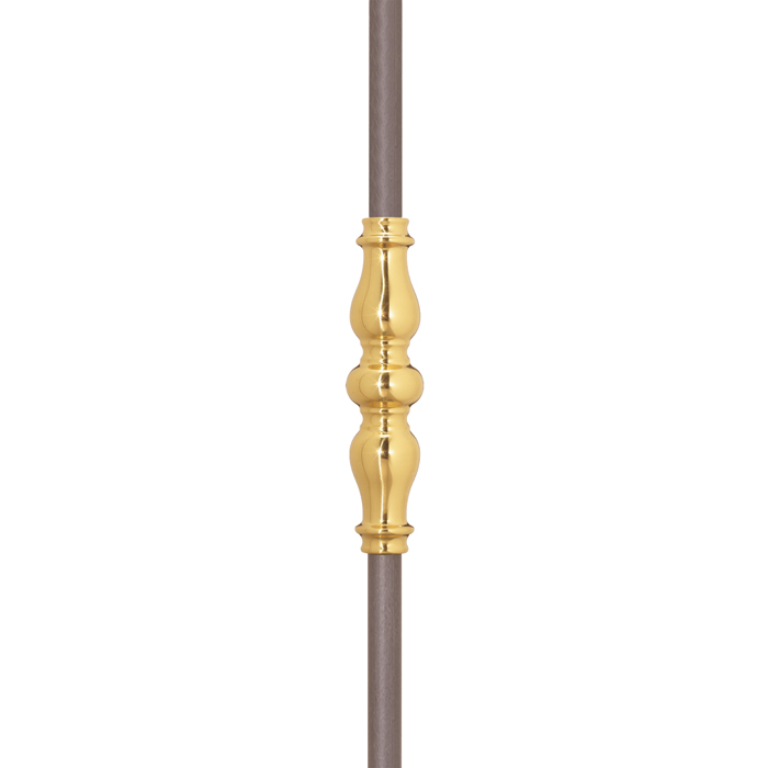 Grande Forge Brass Picket Collars for 9/16" or 5/8" Round Bar, 5-1/2" Tall