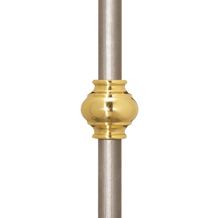 Grande Forge Brass Picket Collars for 9/16" and 5/8" Round Bar, 1-3/8" Tall