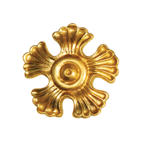 2-3/4" dia. Scalloped Brass Rosette with 5 Petals