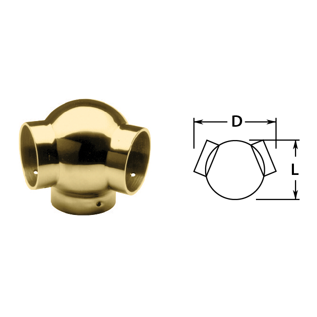 135 degree Side Outlet Ell in Brass