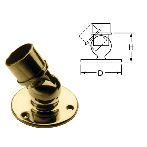DISCONTINUED - 2" Brass Adjustable Brass Flange