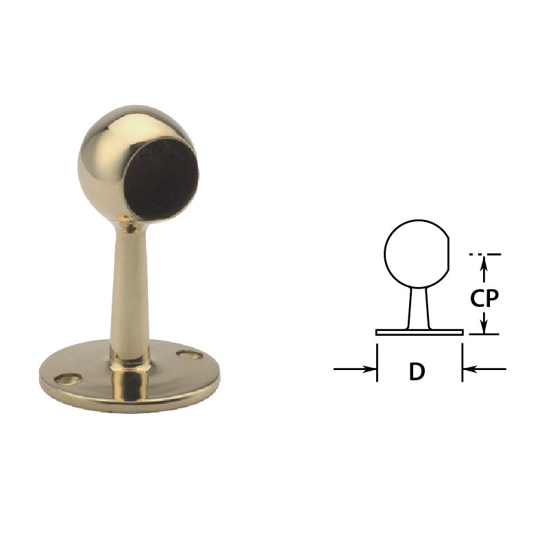 Ball End Posts in Brass