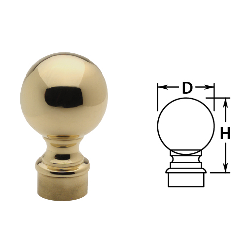 Ball Finials in Brass