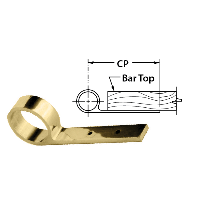 Bar Armrail Brackets in Brass