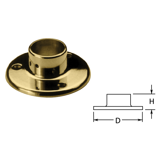 1-1/2" Brass Floor Flange