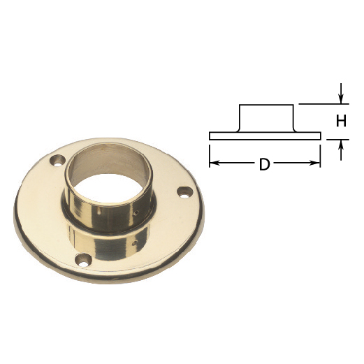 2" Brass Floor Flange