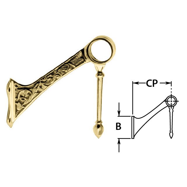 2" Brass Victorian Bracket