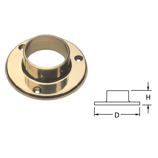 2" Brass Wall Flange