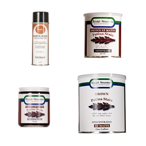 Sculpt Nouveau Patina Stain in Brown for use on any metal.