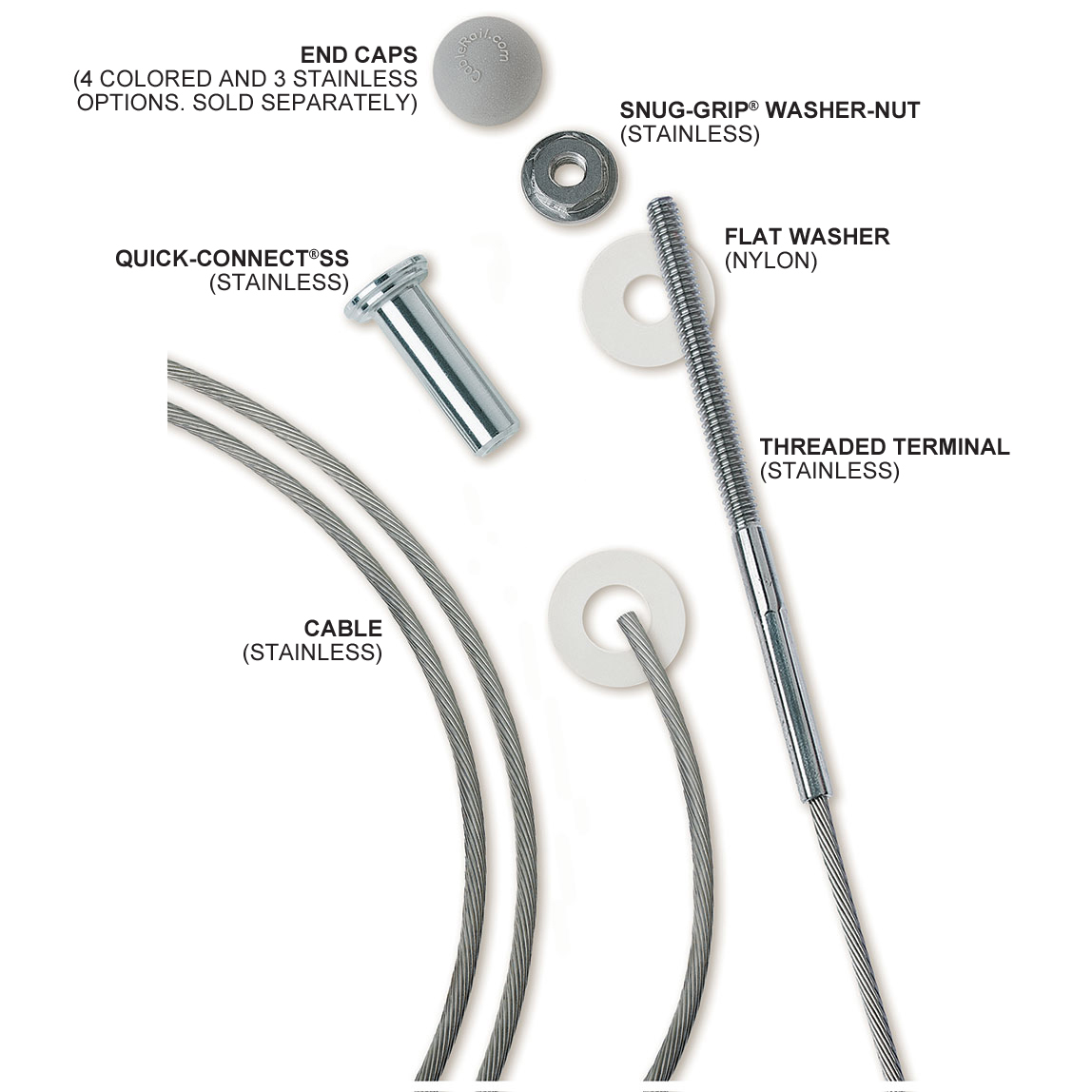 1/8" dia. CableRail Kits for Metal Posts