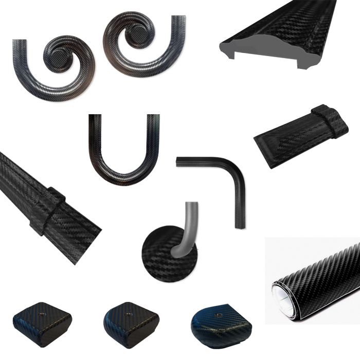 Carbone Series Handrail and Fittings by Grande Forge
