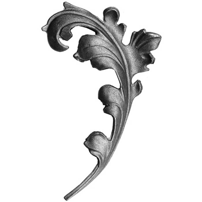 9-1/2" Tall Cast Aluminum Leaf, Left, 1/8" Thick