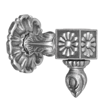 Steel Side Mount Bracket w/Rosette Backplate from Grande Forge