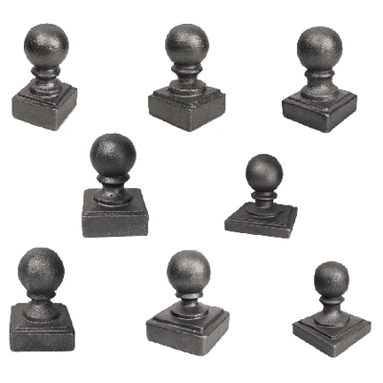 Ball Caps in Cast Iron for 1" to 6" Square Bar