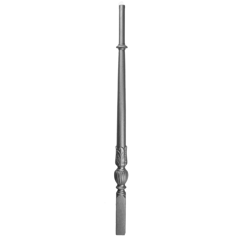 1-1/2" Sq. End, Cast Iron Baluster, Tapers to 7/8" dia. at top, 35-3/8" Tall