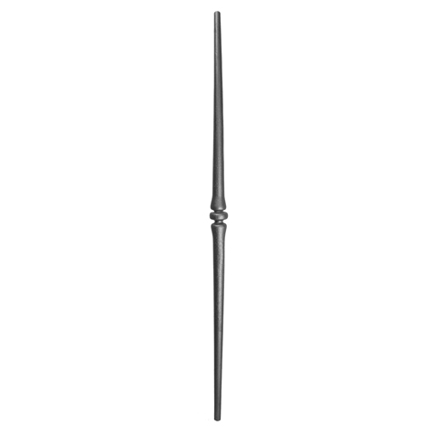 1/2" dia. solid end, Cast Iron Baluster, Center Collar Design, 35-3/4" Tall