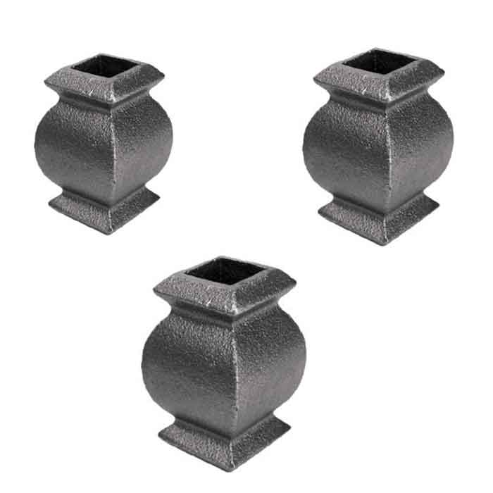 Curvy Picket Collars in Cast Iron for 1/2",  5/8" and 3/4" Square Bar