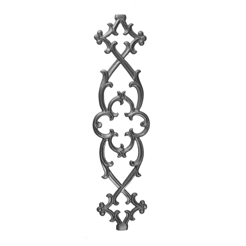 28-1/2" Tall Cast Iron Panel, Traditional Style, Double Faced