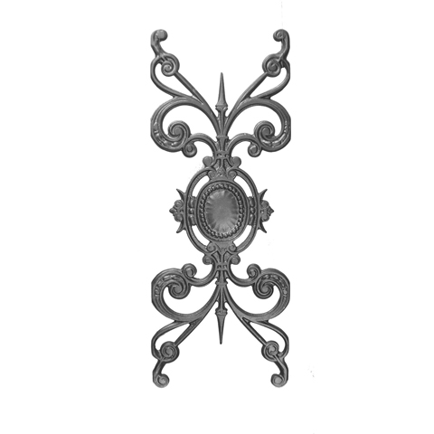 23-1/2" Tall Cast Iron Panel, Medallion Style, Double Faced