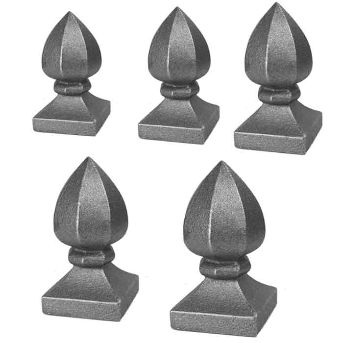 Cast Iron Pineapple Post Caps for 1" to 4" Square Posts