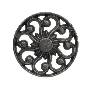 3-1/8" dia. Cast Iron Rosette, Single Faced