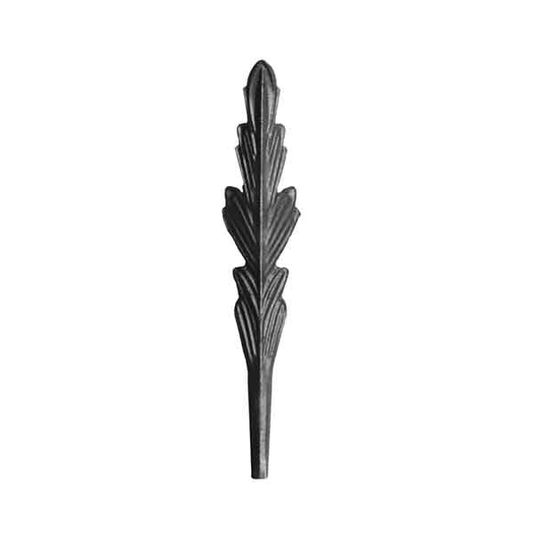 11-13/16" Tall Cast Steel Acanthus Leaf, 1/8" Thick