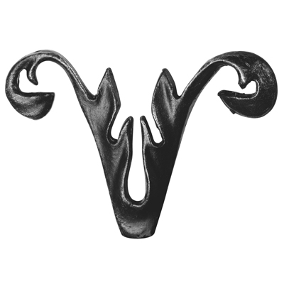 4-3/4" Tall Cast Steel Leaf, Single Sided