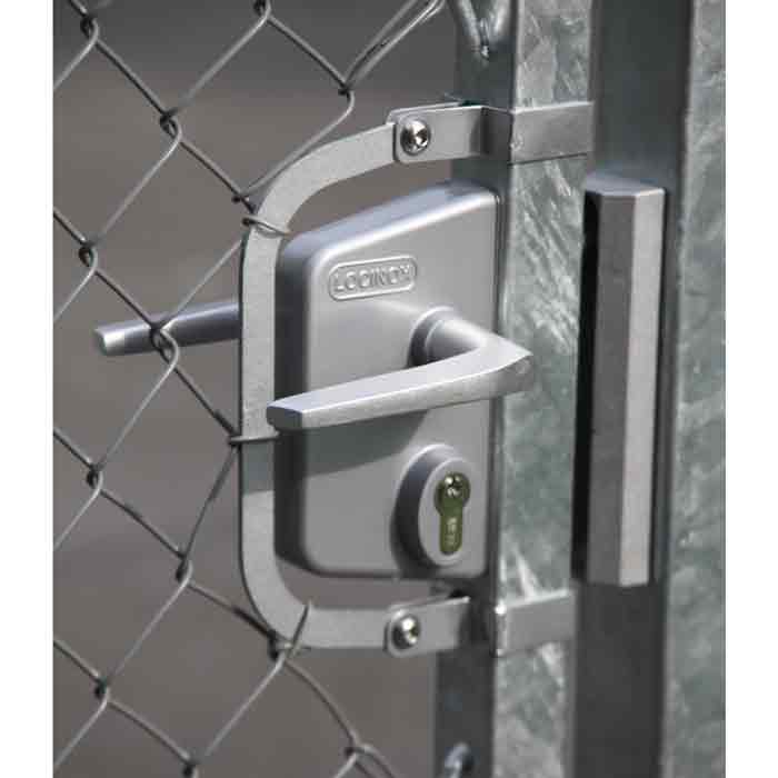 Chain Link Gate Locks Kits w/Industrial Lock in either Silver or Black
