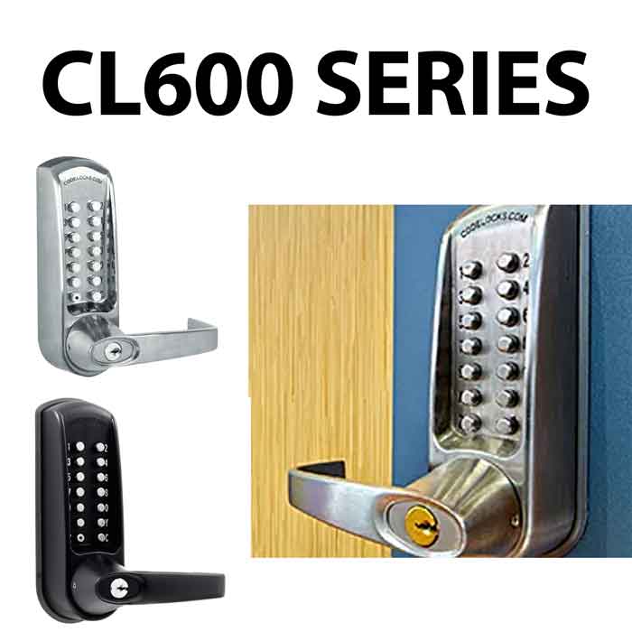 CL600 Series Mechanical Codelocks, with key override,  are a heavy duty lock meant for commercial/industrial applications