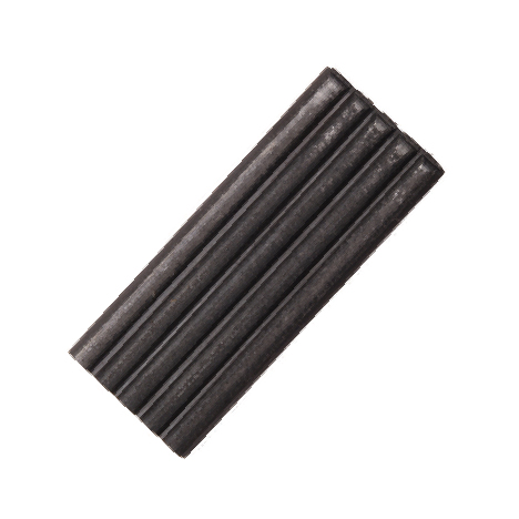 1" Wide x 1/8" Thick Ribbed Steel Collar Strip
