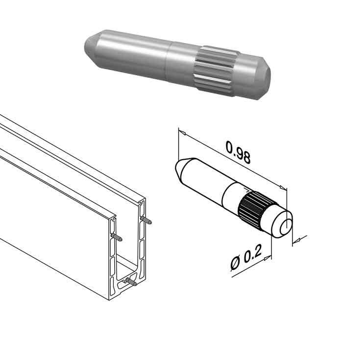 Connection Pin for Easy Glass Smart System, Sold each (14.3005.000.00)