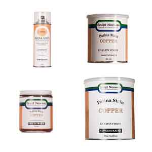 Sculpt Nouveau Patina Stain in Copper for use on any metal.