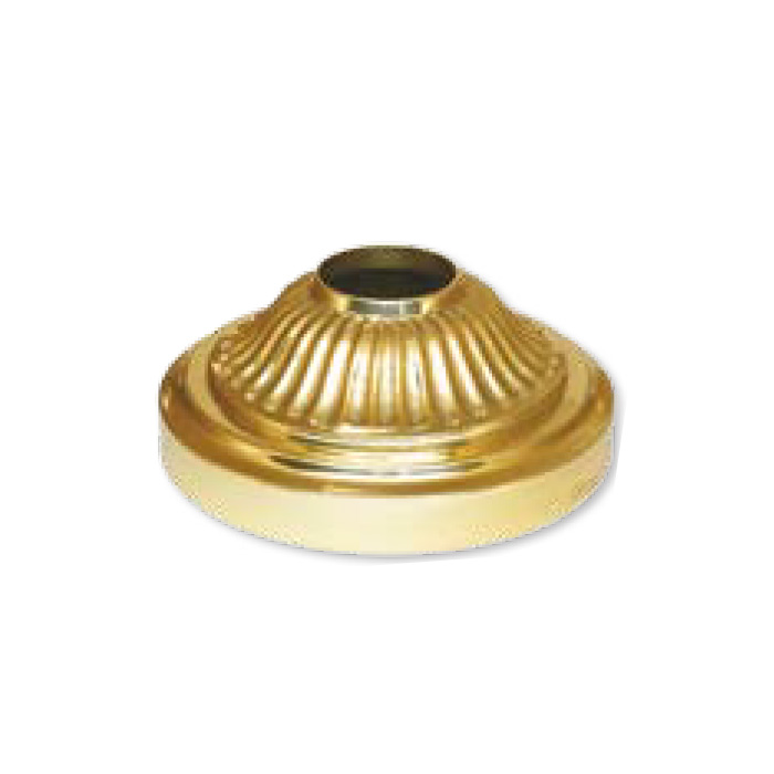 Base Shoe for 1-9/16" dia., Patinated Brass, 4-1/8" dia. base