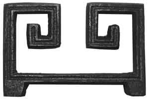 Curved Greek Key in Cast Iron