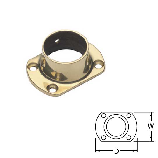Cut Wall Flanges in Brass for 1-1/2" dia. and 2" dia. Tubing