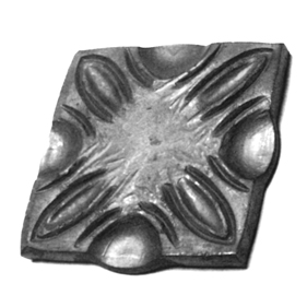 3-15/16" sq., Steel Decorative Fixing Plate, 3/8" Thick
