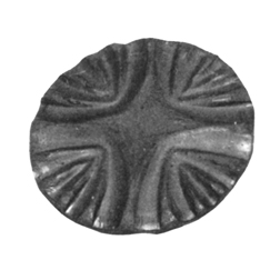 3-1/8" dia., Steel Decorative Fixing Plate, 1/4" Thick