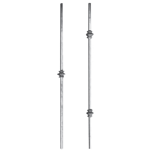 1/2" sq. Steel Baluster with Cast Iron Bushings