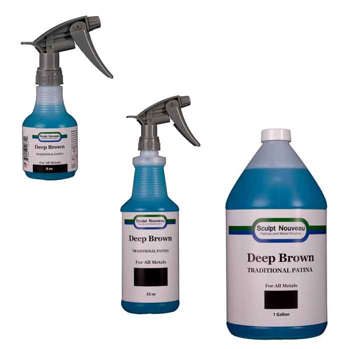 Deep Brown Traditional Patina for use on Iron, Steel, Brass, Bronze, Copper & Galvanized Steel