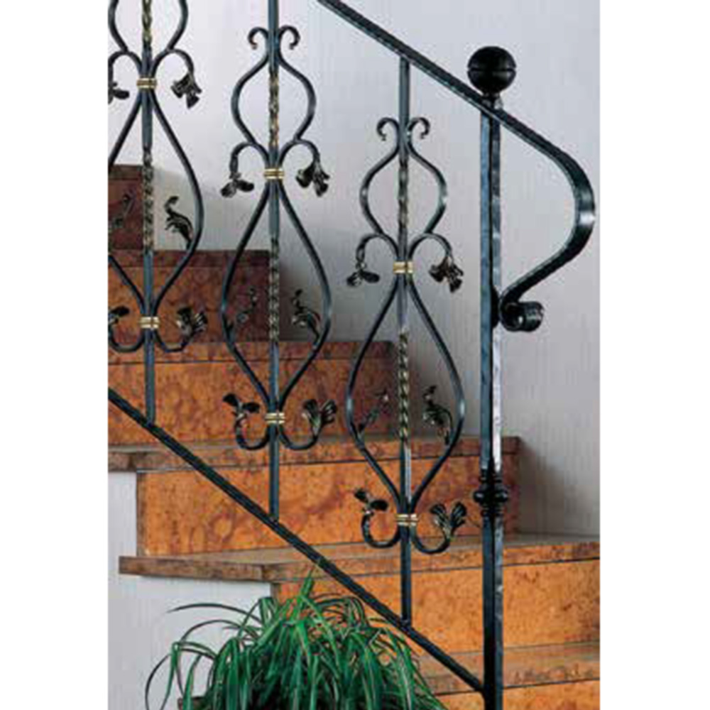 Beautiful Scroll Panel Staircase Railing