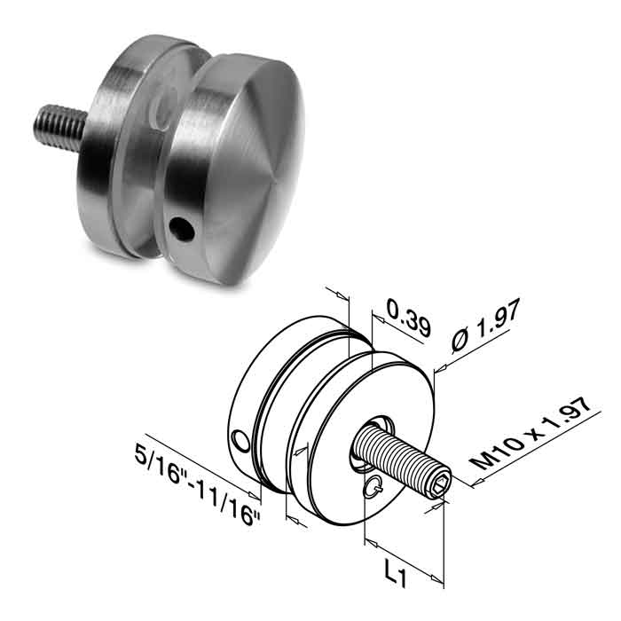 MOD 0747 Easy Glass® Fascia Mounted Glass Adapters