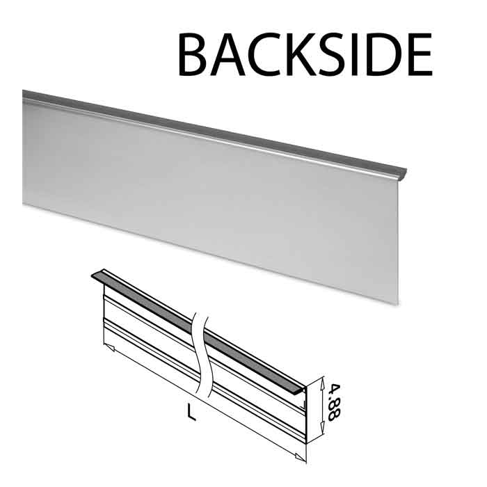 Backside Cladding to use with Easy Glass® Slim Base Shoe