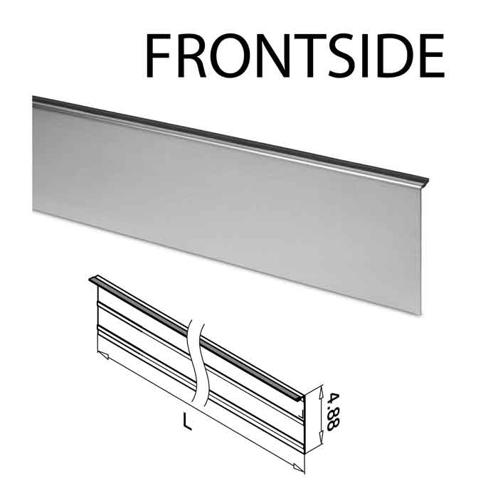 Frontside Cladding, 16'4", 316 Stainless Steel, Top Mount, Easy Glass Slim (14.6920.504.12)