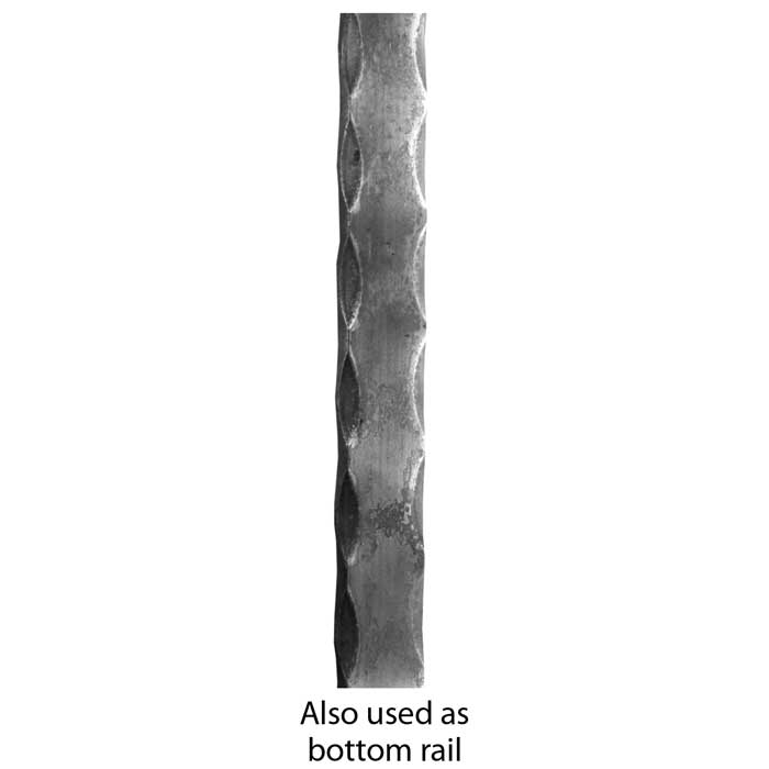 1" x 3/8" Steel Edge Hammered Flat Bar, 10FT