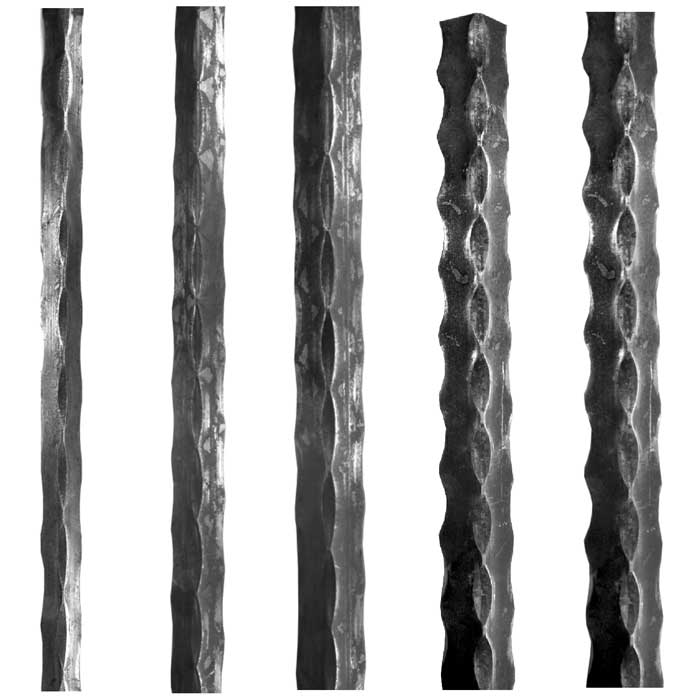 Corner Hammered Solid Steel Bars