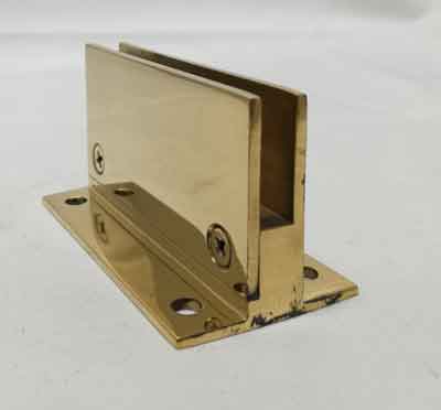 Flat Back Brass Clip for 1/4" Thick Glass
